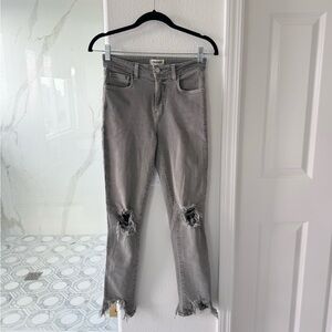 L’Agence High Line Women's Distressed Gray Jeans size 25 - Vineyard